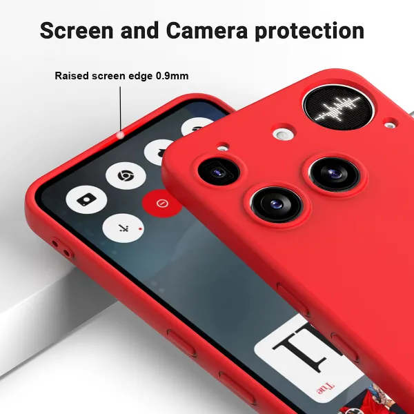 RUBBER Ochranný obal pre Nothing Phone (3) červený