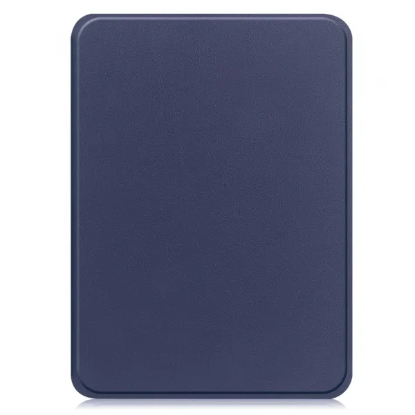 LEATHER Zaklápací kryt pre Amazon Kindle Paperwhite 2024 / Kindle Colorsoft Signature Edition tmavomodrý