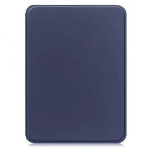LEATHER Zaklápací kryt pre Amazon Kindle Paperwhite 2024 / Kindle Colorsoft Signature Edition tmavomodrý