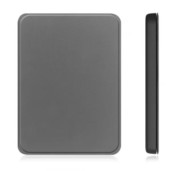 LEATHER Zaklápací kryt pre Amazon Kindle Paperwhite 2024 / Kindle Colorsoft Signature Edition šedý
