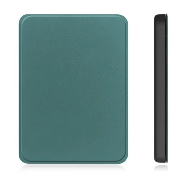 LEATHER Zaklápací kryt pre Amazon Kindle Paperwhite 2024 / Kindle Colorsoft Signature Edition zelený