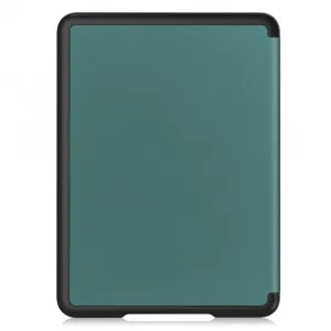 LEATHER Zaklápací kryt pre Amazon Kindle Paperwhite 2024 / Kindle Colorsoft Signature Edition zelený