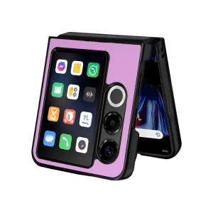 LEATHER Ochranný kryt pre ZTE Nubia Flip 2 5G fialový