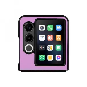 LEATHER Ochranný kryt pre ZTE Nubia Flip 2 5G fialový