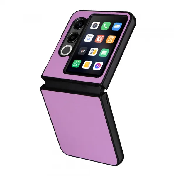 LEATHER Ochranný kryt pre ZTE Nubia Flip 2 5G fialový
