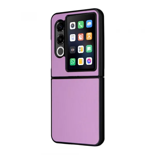 LEATHER Ochranný kryt pre ZTE Nubia Flip 2 5G fialový