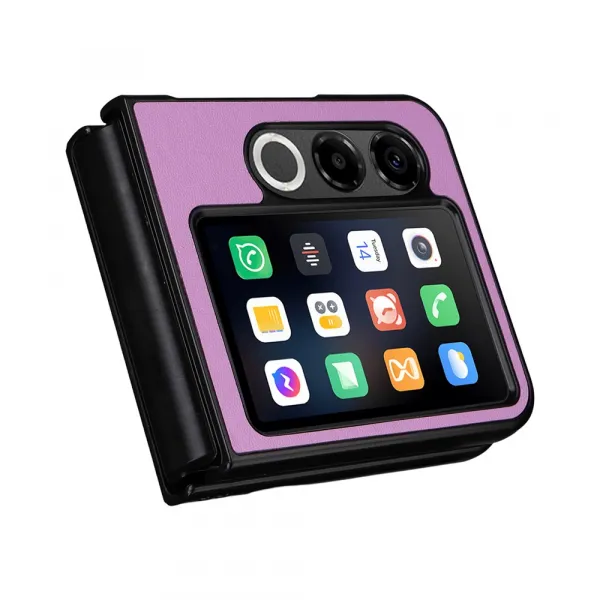 LEATHER Ochranný kryt pre ZTE Nubia Flip 2 5G fialový