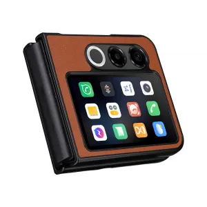 LEATHER Ochranný kryt pre ZTE Nubia Flip 2 5G hnedý