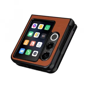 LEATHER Ochranný kryt pre ZTE Nubia Flip 2 5G hnedý