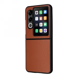 LEATHER Ochranný kryt pre ZTE Nubia Flip 2 5G hnedý