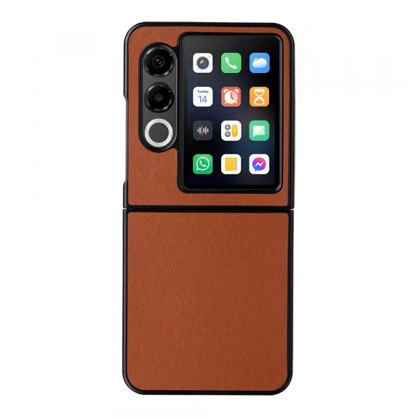 LEATHER Ochranný kryt pre ZTE Nubia Flip 2 5G hnedý