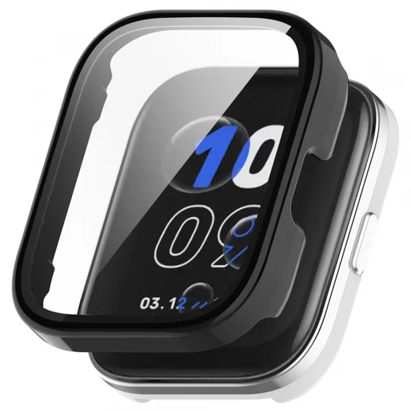 PC FULL COVER Plastový kryt so sklom pre Amazfit Bip 5 Unity čierny