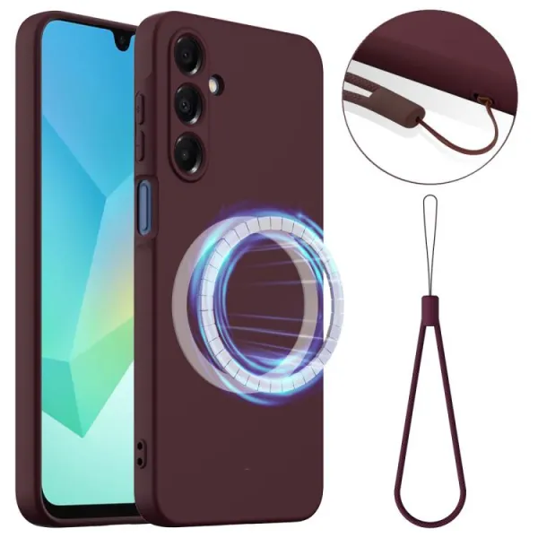 RUBBER MAGSAFE Silikónový kryt pre Samsung Galaxy A17 / A17 5G PLUM COLOR