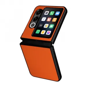 LEATHER Ochranný kryt pre ZTE Nubia Flip 2 5G oranžový