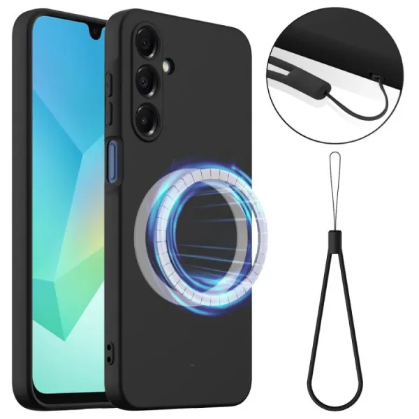 RUBBER MAGSAFE Silikónový kryt pre Samsung Galaxy A17 / A17 5G BLACK