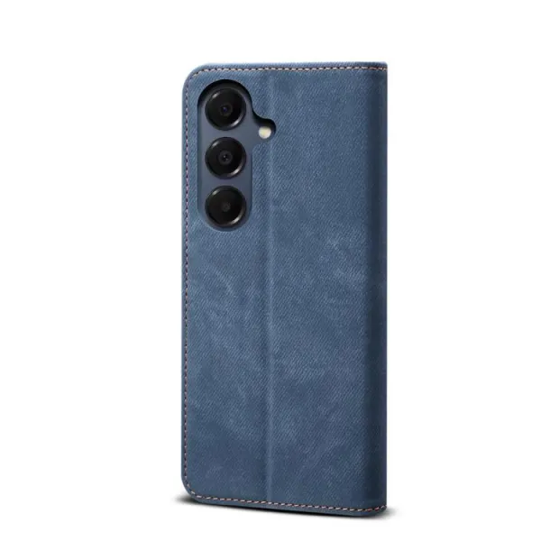 DENIM Peňaženkový kryt pre Samsung Galaxy A17 / A17 5G modrý