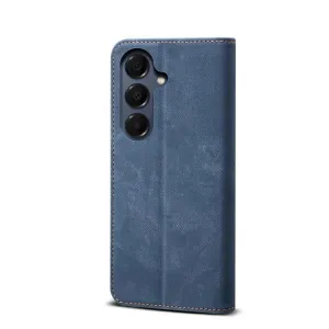 DENIM Peňaženkový kryt pre Samsung Galaxy A17 / A17 5G modrý