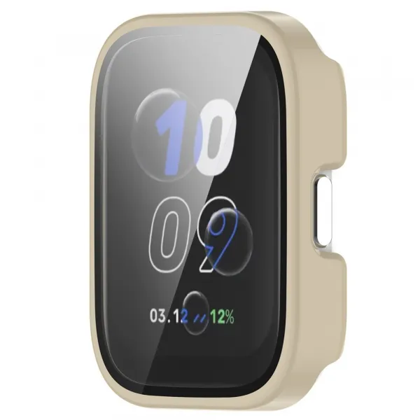 PC FULL COVER Plastový kryt so sklom pre Amazfit Bip 5 Unity IVORY