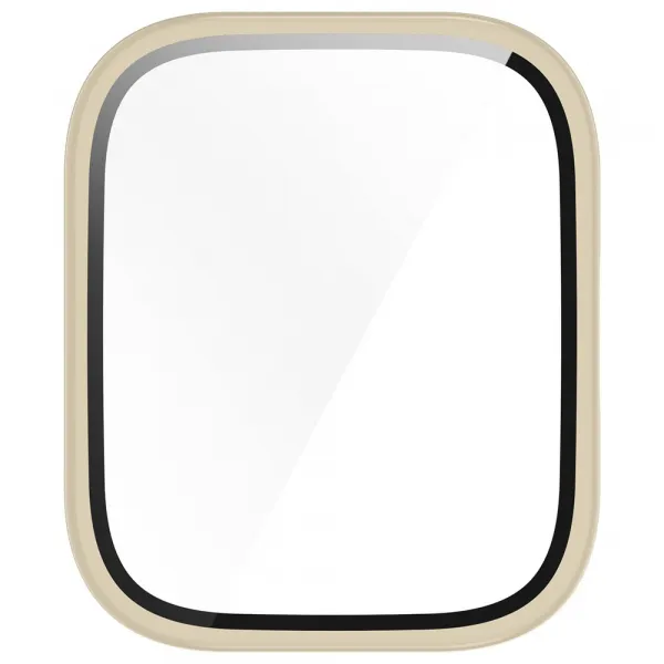PC FULL COVER Plastový kryt so sklom pre Amazfit Bip 5 Unity IVORY