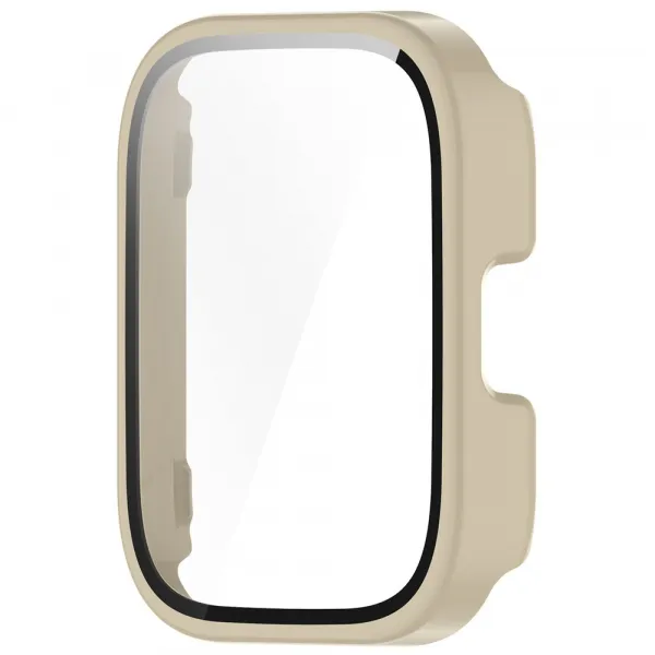 PC FULL COVER Plastový kryt so sklom pre Amazfit Bip 5 Unity IVORY