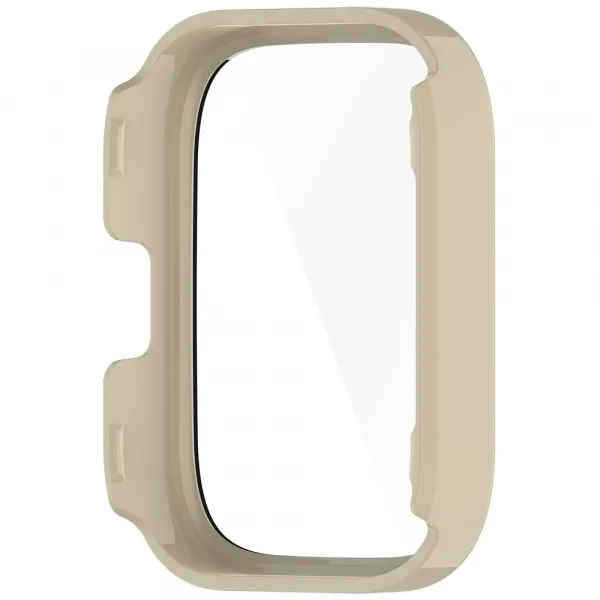 PC FULL COVER Plastový kryt so sklom pre Amazfit Bip 5 Unity IVORY