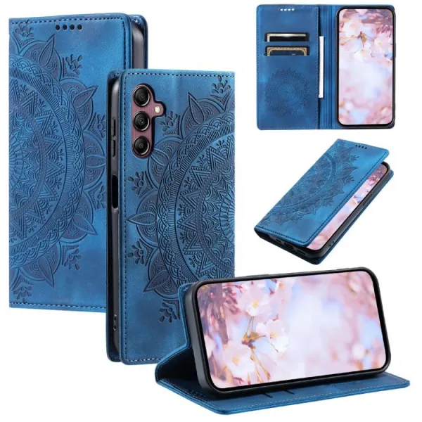 ART MANDALA Peňaženkový kryt pre Samsung Galaxy A17 / A17 5G modrý