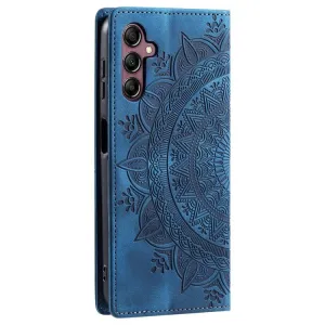 ART MANDALA Peňaženkový kryt pre Samsung Galaxy A17 / A17 5G modrý