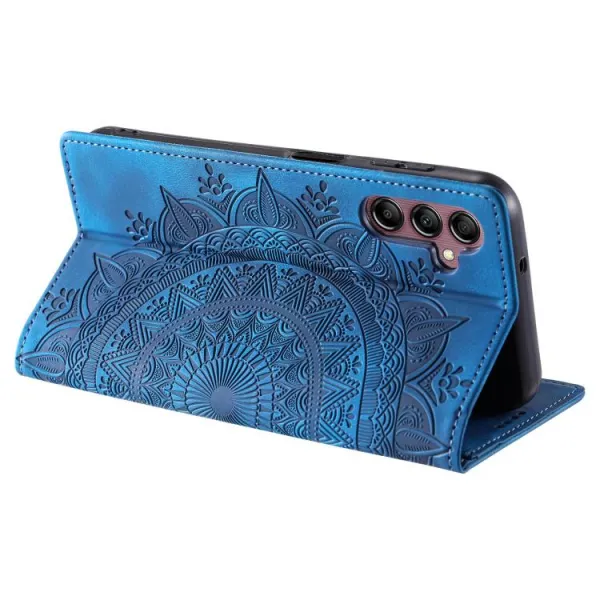 ART MANDALA Peňaženkový kryt pre Samsung Galaxy A17 / A17 5G modrý
