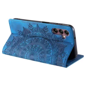 ART MANDALA Peňaženkový kryt pre Samsung Galaxy A17 / A17 5G modrý