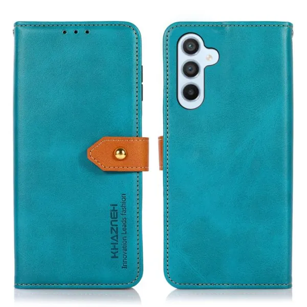 KHAZNEH DUAL-COLOR Peňaženkový kryt pre Samsung Galaxy A17 / A17 5G modrý