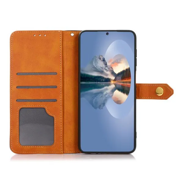 KHAZNEH DUAL-COLOR Peňaženkový kryt pre Samsung Galaxy A17 / A17 5G modrý