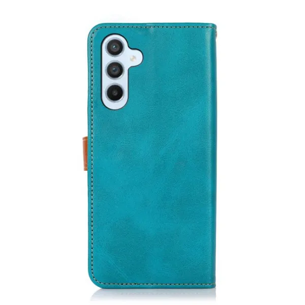 KHAZNEH DUAL-COLOR Peňaženkový kryt pre Samsung Galaxy A17 / A17 5G modrý