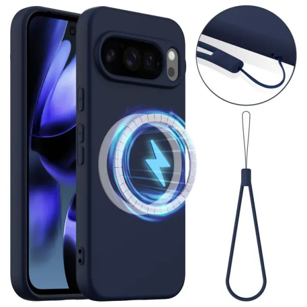 RUBBER MAGSAFE Silikónový kryt pre Google Pixel 10 Pro XL NAVY BLUE