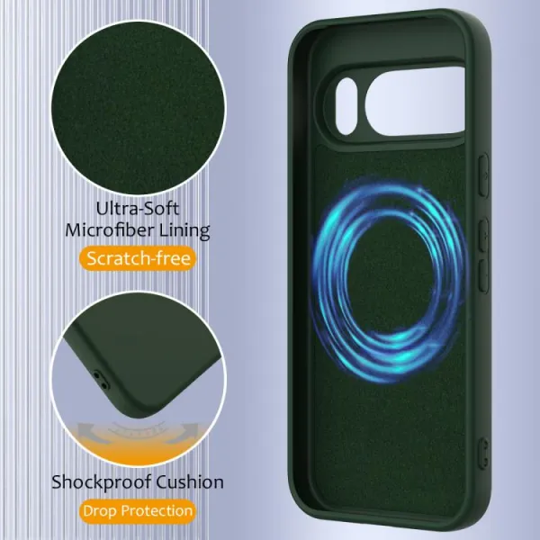 RUBBER MAGSAFE Silikónový kryt pre Google Pixel 10 Pro XL GREEN