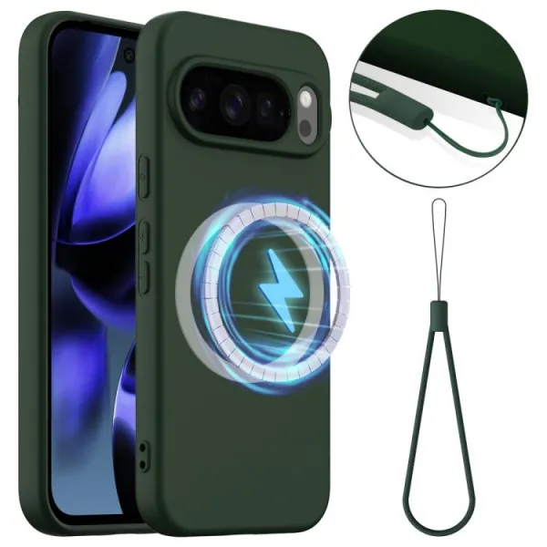RUBBER MAGSAFE Silikónový kryt pre Google Pixel 10 Pro XL GREEN