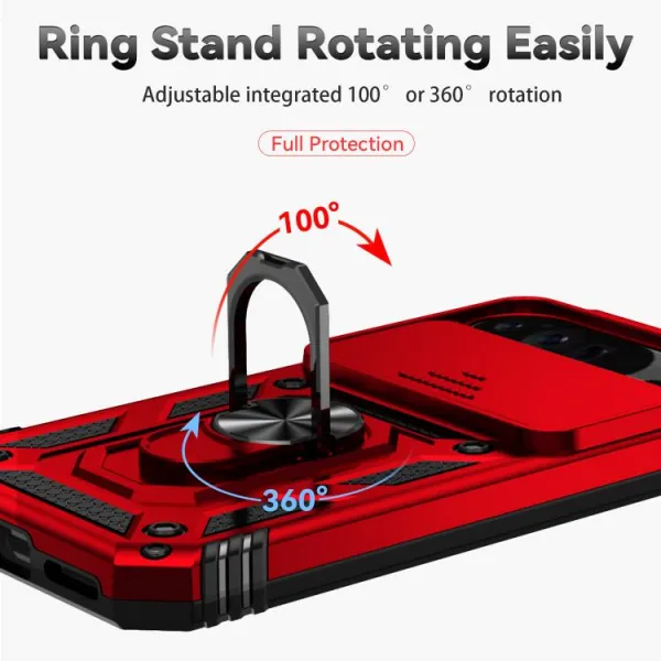 RING CAMERA Kryt s držiakom pre Google Pixel 10 Pro XL červený