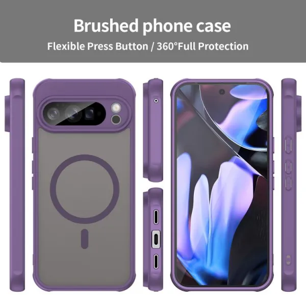 FANDUN MAGSAFE Ochranný obal pre Google Pixel 10 Pro XL fialový