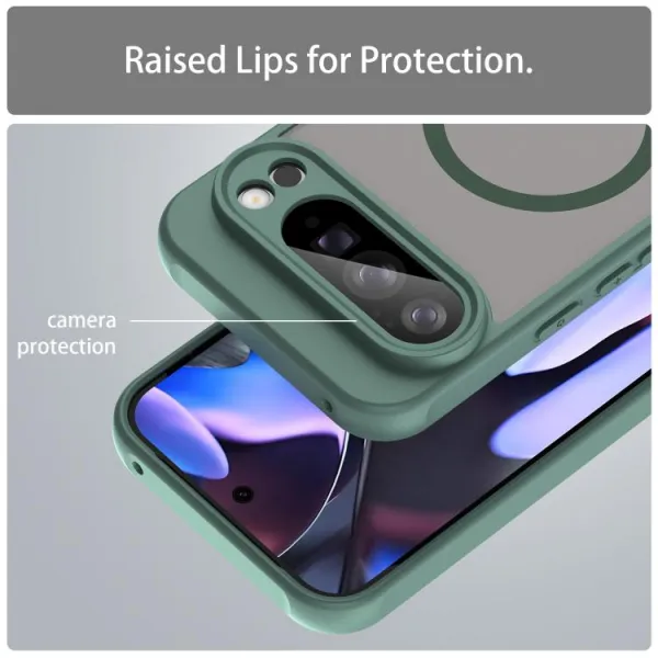 FANDUN MAGSAFE Ochranný obal pre Google Pixel 10 Pro XL zelený