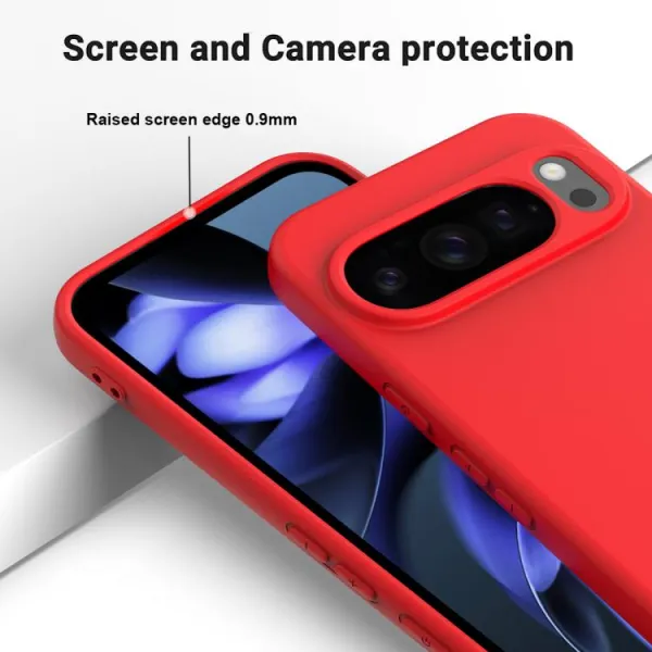 RUBBER Ochranný obal pre Google Pixel 10 Pro XL červený