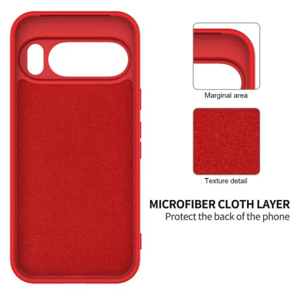 RUBBER Ochranný obal pre Google Pixel 10 Pro XL červený