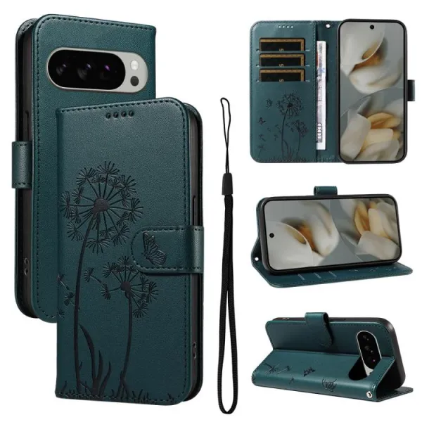 ART DANDELION Peňaženkové puzdro pre Google Pixel 10 Pro XL tmavozelené