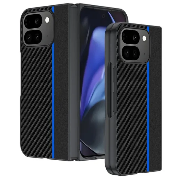 CARBON Ochranný obal pre Google Pixel 10 Pro Fold BLACK-BLUE