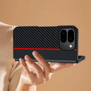 CARBON Ochranný obal pre Google Pixel 10 Pro Fold BLACK-RED