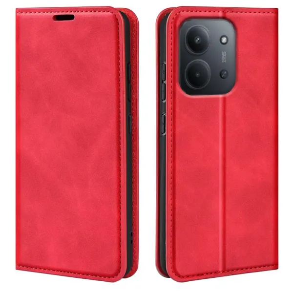 MAGNETIC Zaklápací kryt pre Xiaomi Redmi 15C / Redmi 15C 5G červený