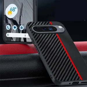 CARBON Ochranný obal pre Google Pixel 10 / Google Pixel 10 Pro BLACK RED