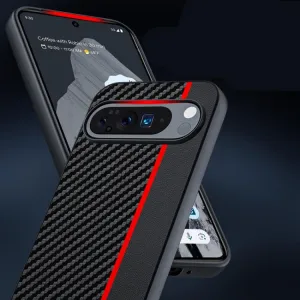 CARBON Ochranný obal pre Google Pixel 10 / Google Pixel 10 Pro BLACK RED