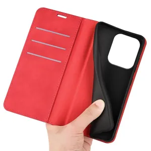 MAGNETIC Zaklápací kryt pre Xiaomi Redmi 15C / Redmi 15C 5G červený