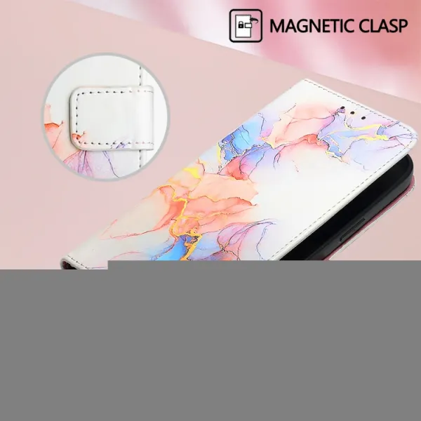 ART MARBLE Peňaženkový kryt pre ZTE Blade A35 WHITE ORANGE