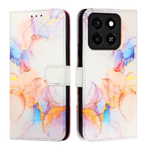 ART MARBLE Peňaženkový kryt pre ZTE Blade A35 WHITE ORANGE