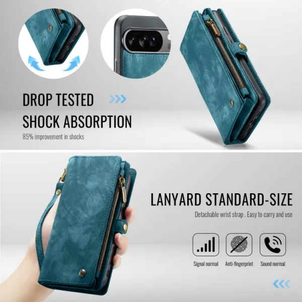 WALLET Ochranný kryt s peňaženkou 2v1 pre Google Pixel 10 Pro XL modrý